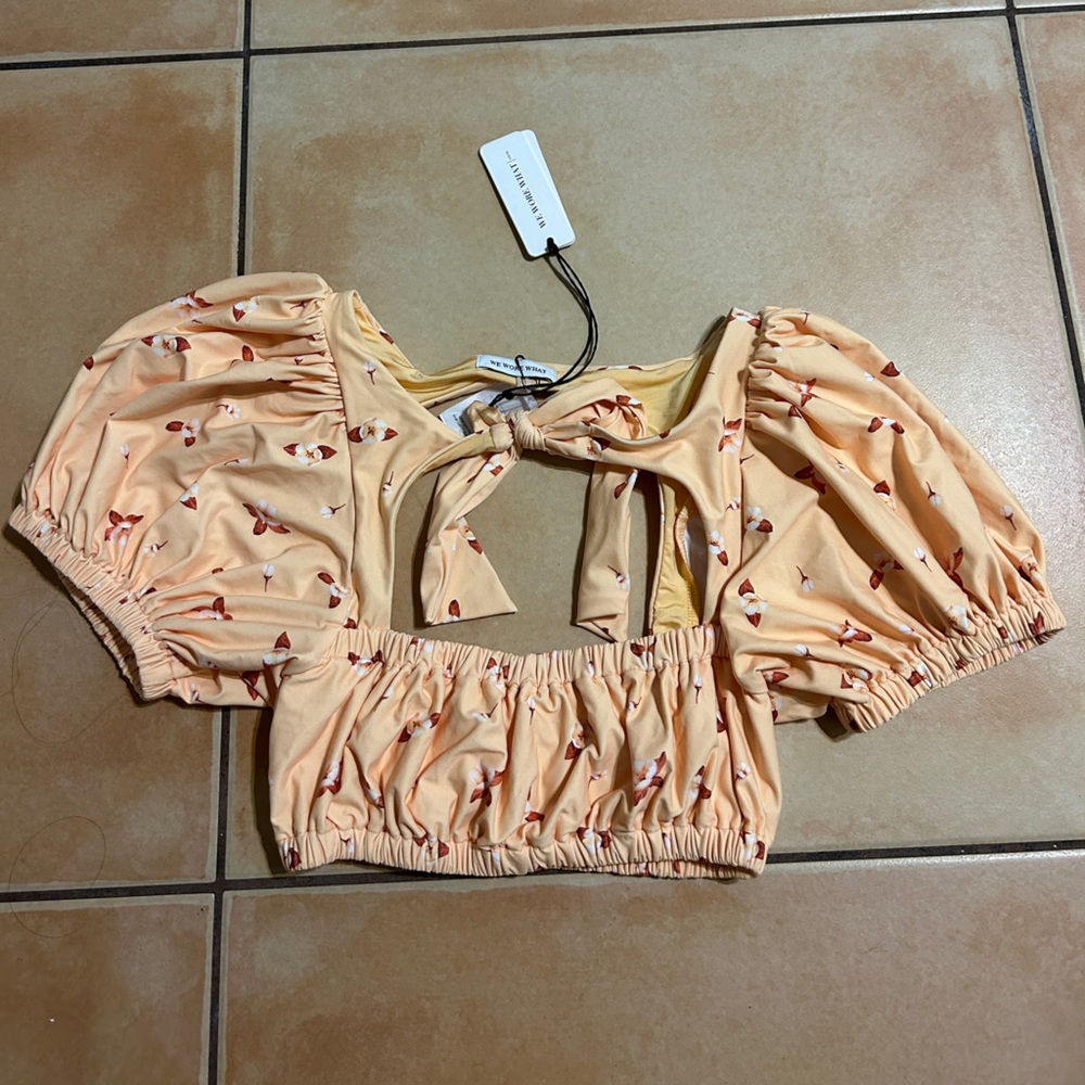 We Wore What Bikini sleeeved top
